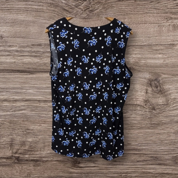 ⭐️Ricki's Black Floral Sleeveless Tank Top Size XL - Picture 3 of 5